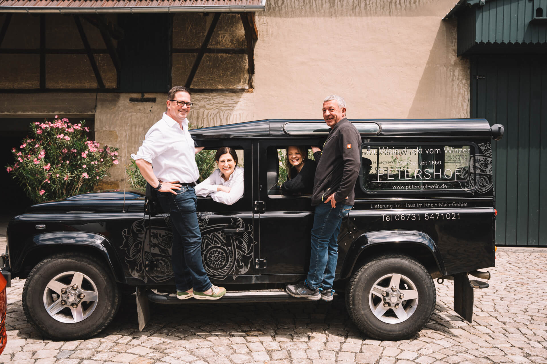 Johanna, Steve und Tomas von Weingut Petershof